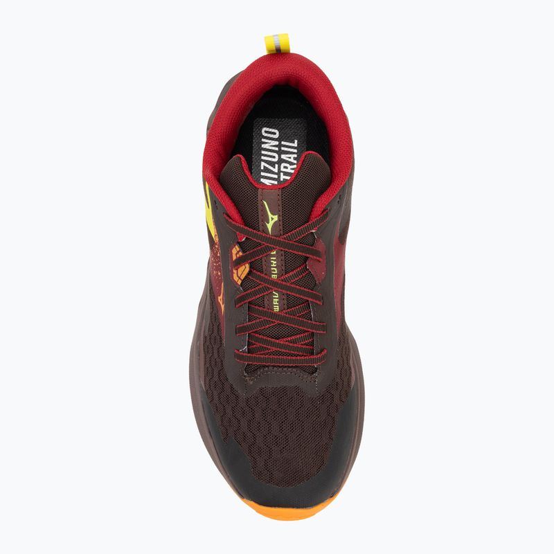 Кросівки для бігу чоловічі Mizuno Wave Ibuki 5 rum raisin / rythmic red / eve primro 5