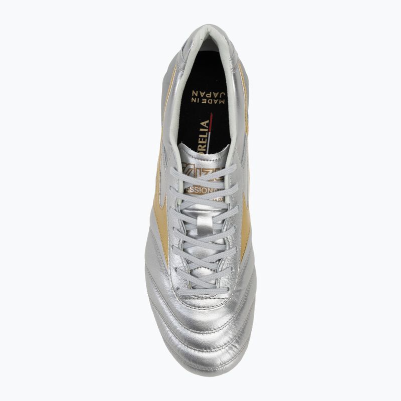 Кросівки футбольні чоловічі Mizuno Morelia Dna Japan Md galaxy silver/gold/gold 5