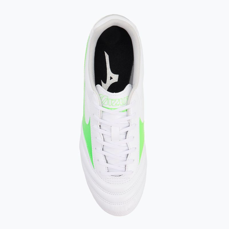 Кросівки футбольні чоловічі Mizuno Morelia II Club Md white/neon green/galaxy silver 5