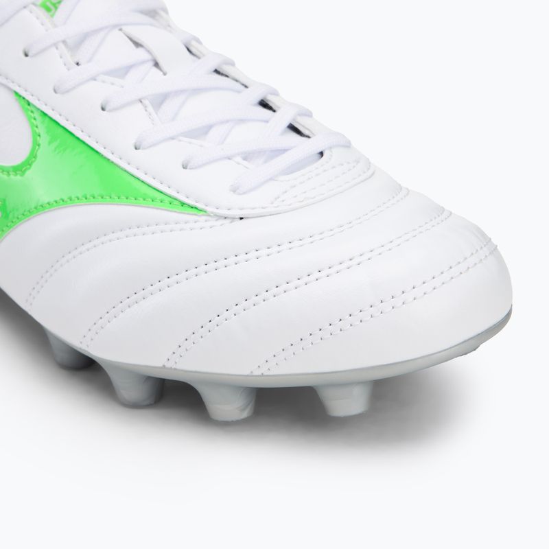 Кросівки футбольні чоловічі Mizuno Morelia II Club Md white/neon green/galaxy silver 7