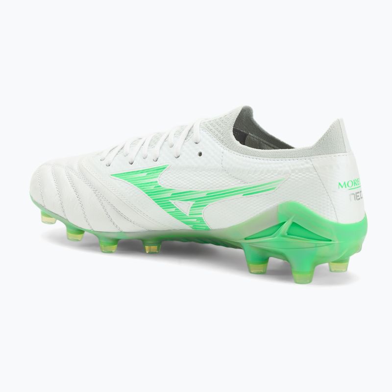 Кросівки футбольні чоловічі Mizuno Morelia Neo IV Β Elite MD white/neon green/cool gray 3c 3