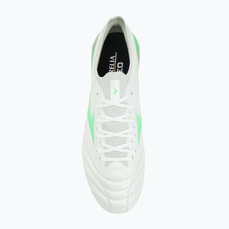 Кросівки футбольні чоловічі Mizuno Morelia Neo IV Β Elite MD white/neon green/cool gray 3c 5