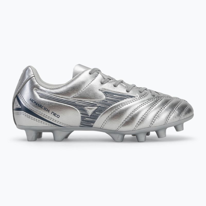 Кросівки футбольні дитячі Mizuno Monarcida Neo III Select Jr Md galaxy silver/8605 c/gold 2
