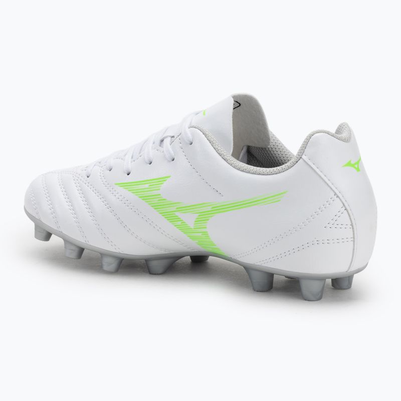 Кросівки футбольні дитячі Mizuno Monarcida Neo III Select Jr Md white/neon green 3