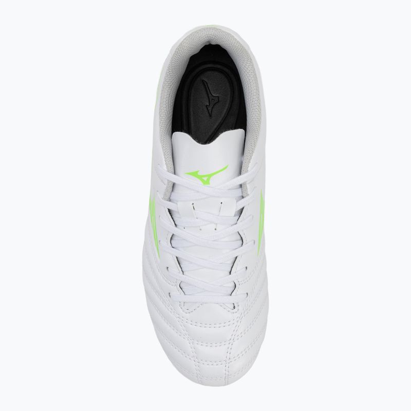 Кросівки футбольні дитячі Mizuno Monarcida Neo III Select Jr Md white/neon green 5