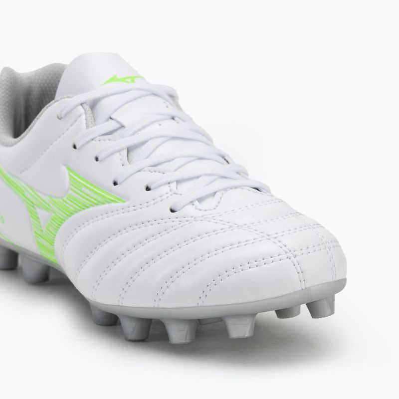Кросівки футбольні дитячі Mizuno Monarcida Neo III Select Jr Md white/neon green 7