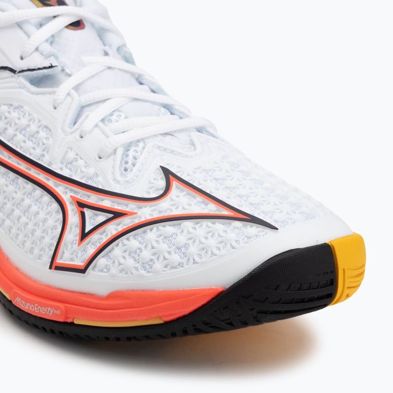 Кросівки тенісні чоловічі Mizuno Wave Exceed Tour 6 AC white/fiery coral 2/citrus 7
