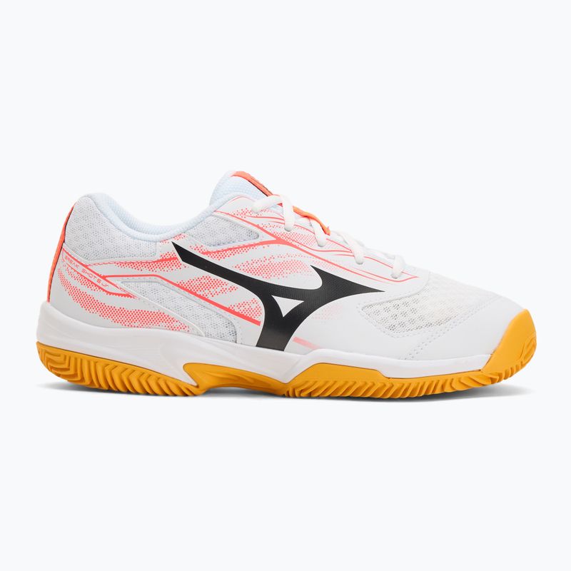 Кросівки тенісні дитячі Mizuno Break Shot 5 Jr CC white/calypso coral/citrus 2