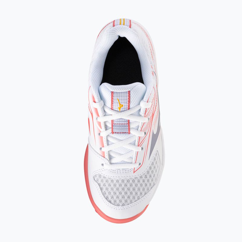 Кросівки тенісні дитячі Mizuno Break Shot 5 Jr CC white/blue granite/calypso coral 11