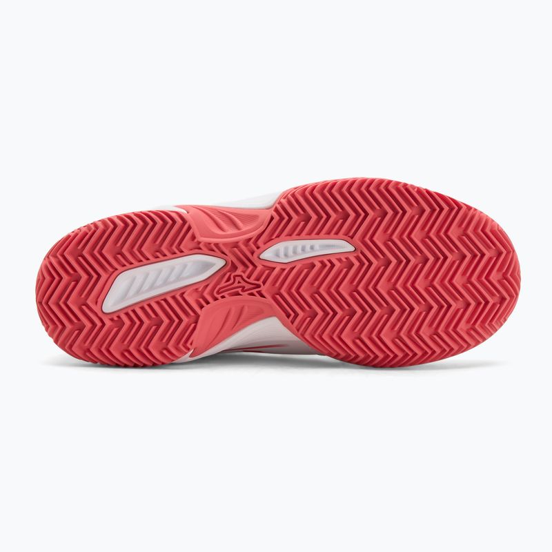 Кросівки тенісні дитячі Mizuno Break Shot 5 Jr CC white/blue granite/calypso coral 4