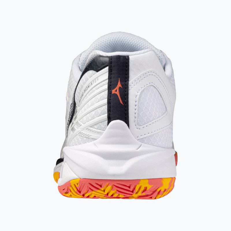 Кросівки для бадмінтону Mizuno Wave Claw 3 white/citrus/calypso coral 10