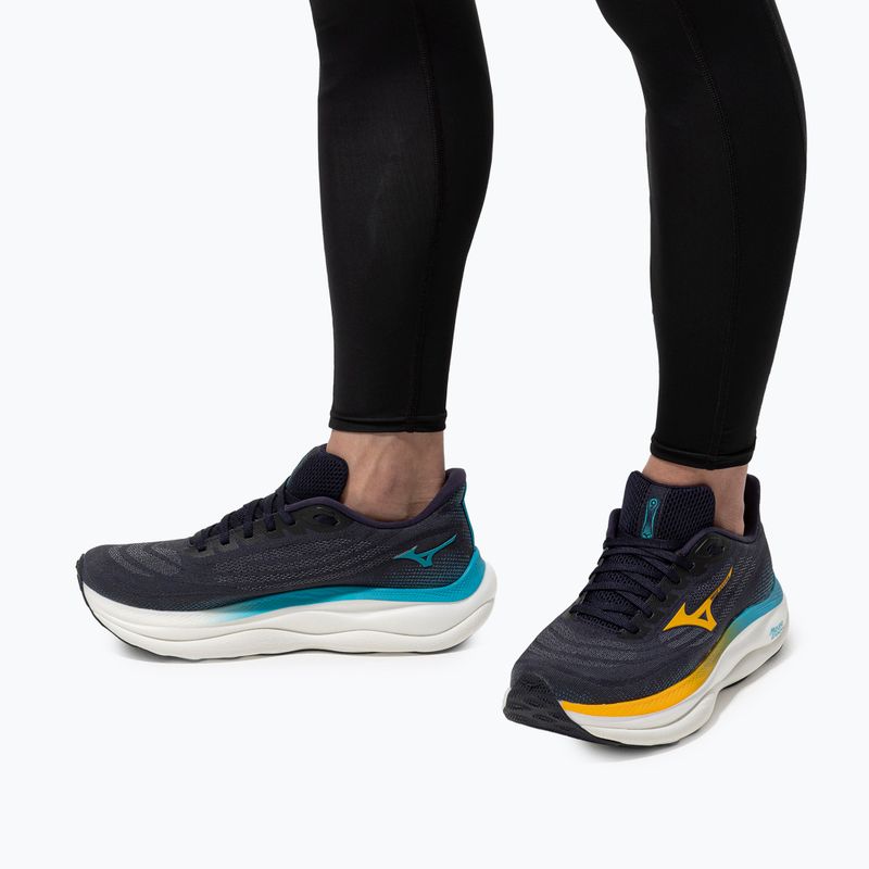 Кросівки для бігу чоловічі Mizuno Wave Sky 9 baritone blue/citrus/capri breeze 8