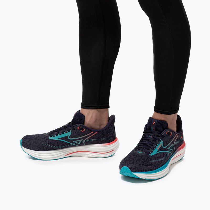 Кросівки для бігу чоловічі Mizuno Wave Rider 29 odyssey gray/Ccapri breeze/calypso coral 10