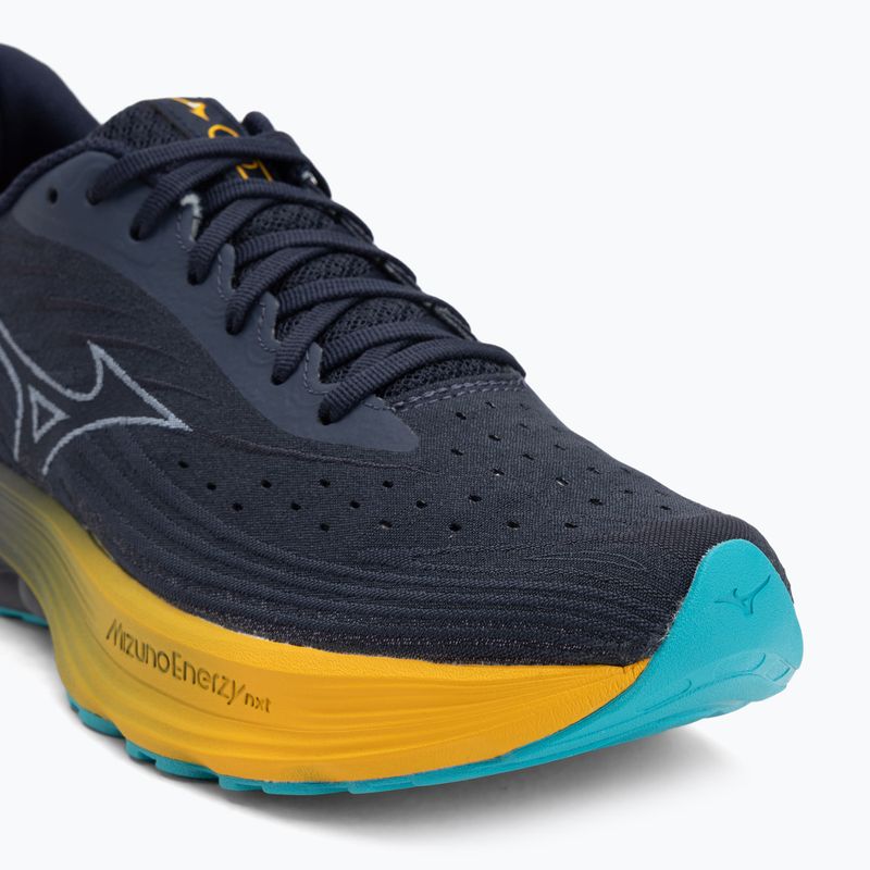 Кросівки для бігу чоловічі Mizuno Wave Skyrise 6 odyssey gray/icelandic blue/citrus 7
