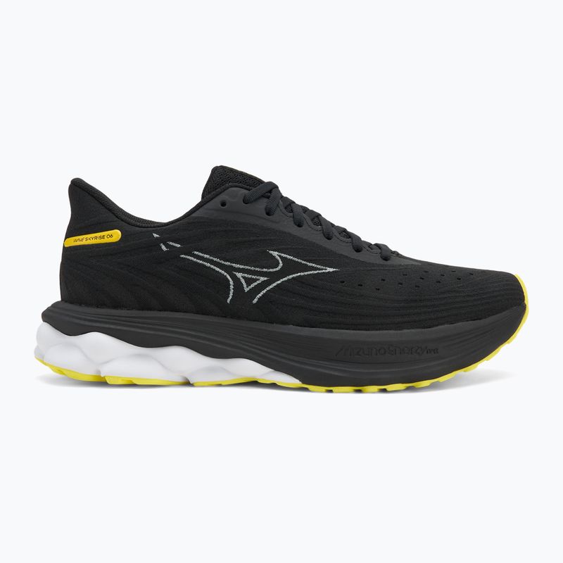 Кросівки для бігу чоловічі Mizuno Wave Skyrise 6 black/harbor mist/lemon tonic 2