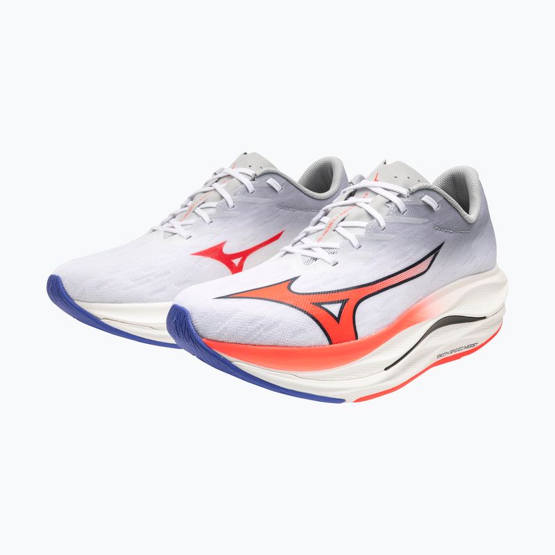 Кросівки для бігу чоловічі Mizuno Wave Rebellion Flash 3 white/fiery coral 2/iris bloom 8