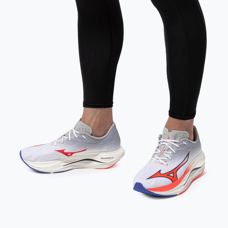Кросівки для бігу чоловічі Mizuno Wave Rebellion Flash 3 white/fiery coral 2/iris bloom 10