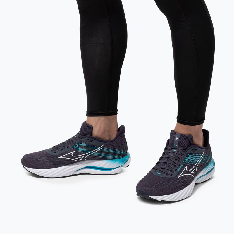 Кросівки для бігу чоловічі Mizuno Wave Inspire 21 odyssey gray/white/capri breez 15