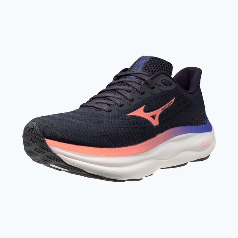 Кросівки для бігу жіночі Mizuno Wave Sky 9 odyssey gray/striking coral/iris bloom 4