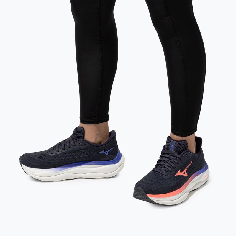 Кросівки для бігу жіночі Mizuno Wave Sky 9 odyssey gray/striking coral/iris bloom 10