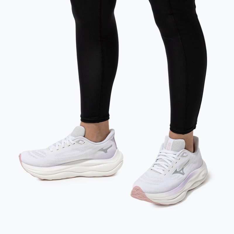 Кросівки для бігу жіночі Mizuno Wave Sky 9 white/silver/orchid petal 10