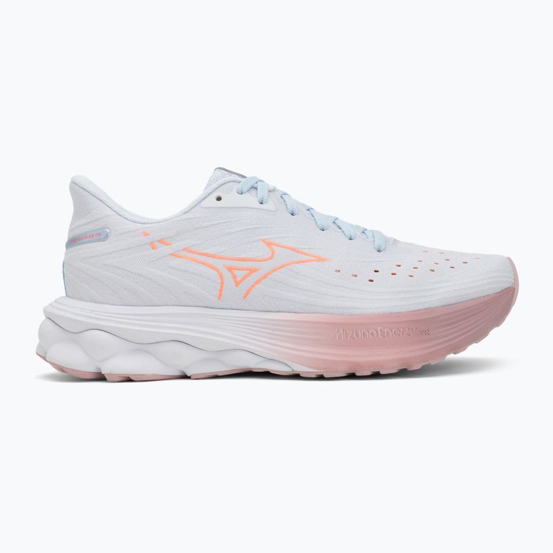Кросівки для бігу жіночі Mizuno Wave Skyrise 6 nantucket breeze/striking coral/bleach mauve 2