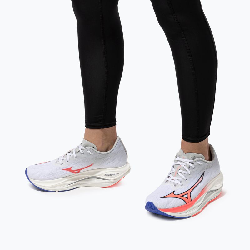 Кросівки для бігу жіночі Mizuno Wave Rebellion Flash 3 white/striking coral/iris bloom 8
