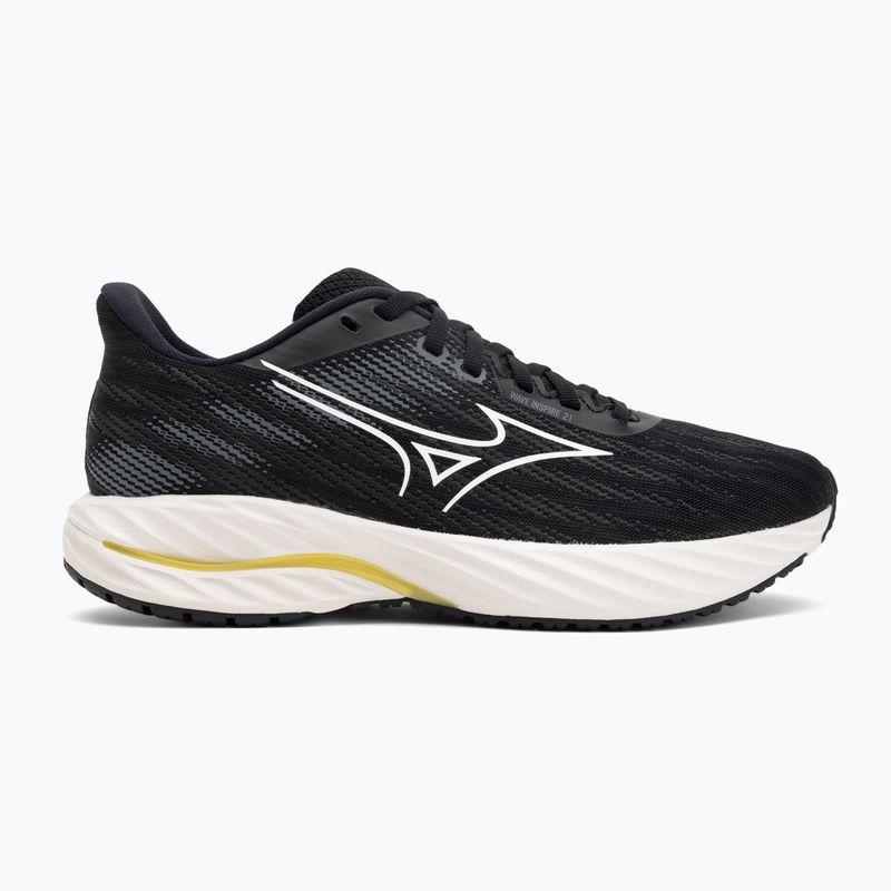 Кросівки для бігу жіночі Mizuno Wave Inspire 21 black/white/vibrant yellow 2