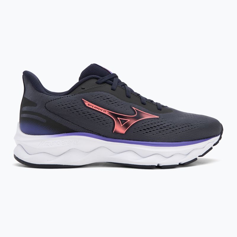 Кросівки для бігу жіночі Mizuno Wave Serene 2 baritone blue/striking coral/irisbloom 2