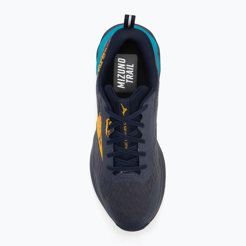 Кросівки для бігу чоловічі Mizuno Wave Ibuki 5 GTX odyssey gray/citrus/baritone blue 5