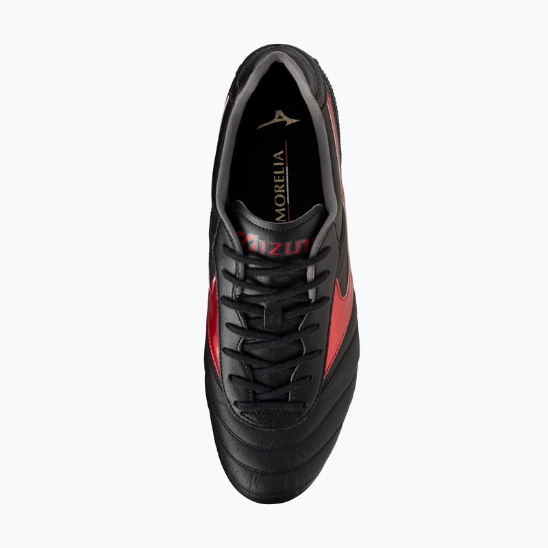 Кросівки футбольні чоловічі Mizuno Morelia II Elite FG black/morelia 40th red/black sand 12