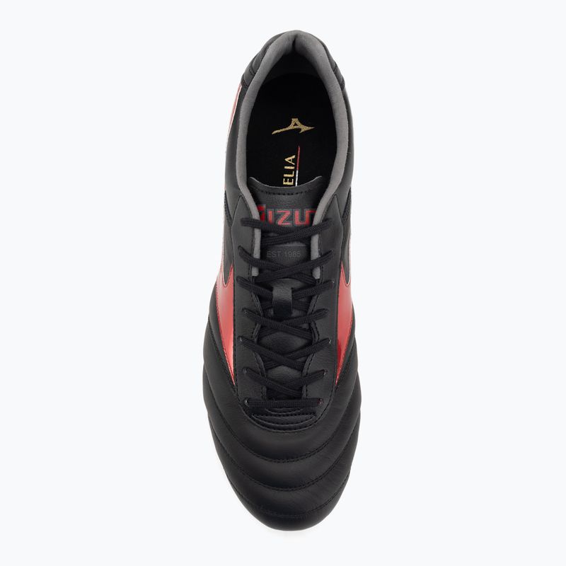 Кросівки футбольні чоловічі Mizuno Morelia II Elite FG black/morelia 40th red/black sand 5