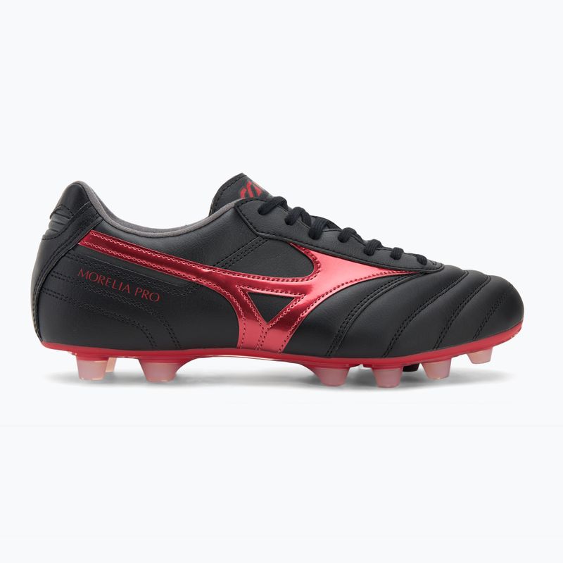 Кросівки футбольні чоловічі Mizuno Morelia II Pro FG black/morelia 40th red/black sand 2