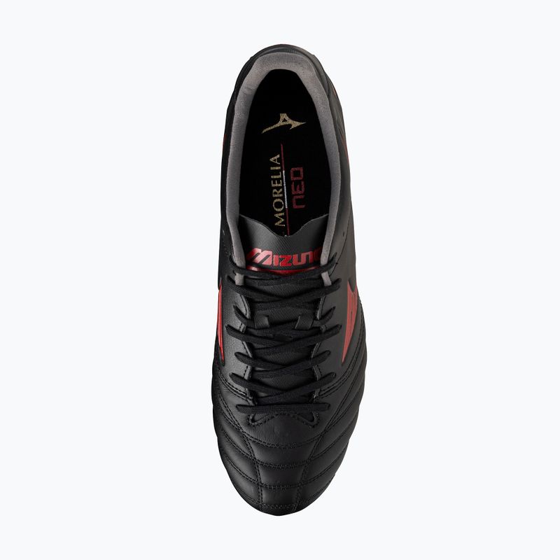 Кросівки футбольні чоловічі Mizuno Morelia Neo IV Pro MD black/morelia 40th red/black 12