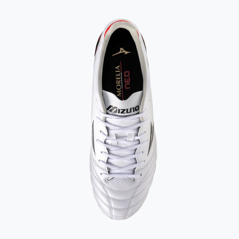 Кросівки футбольні чоловічі Mizuno Morelia Neo IV Pro MD white/black/chinese red 12