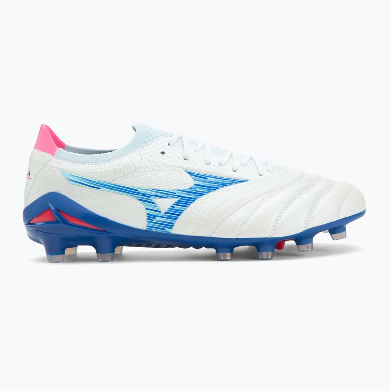 Кросівки футбольні чоловічі Mizuno Morelia Neo IV β Japan Fg white/tanager turquoise/pink tetra 2