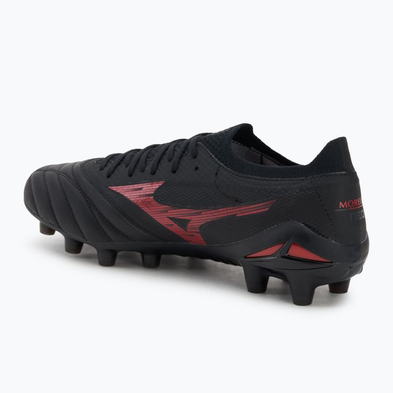 Кросівки футбольні чоловічі Mizuno Morelia Neo IV Β Elite MD black/morelia 40th red/black 3