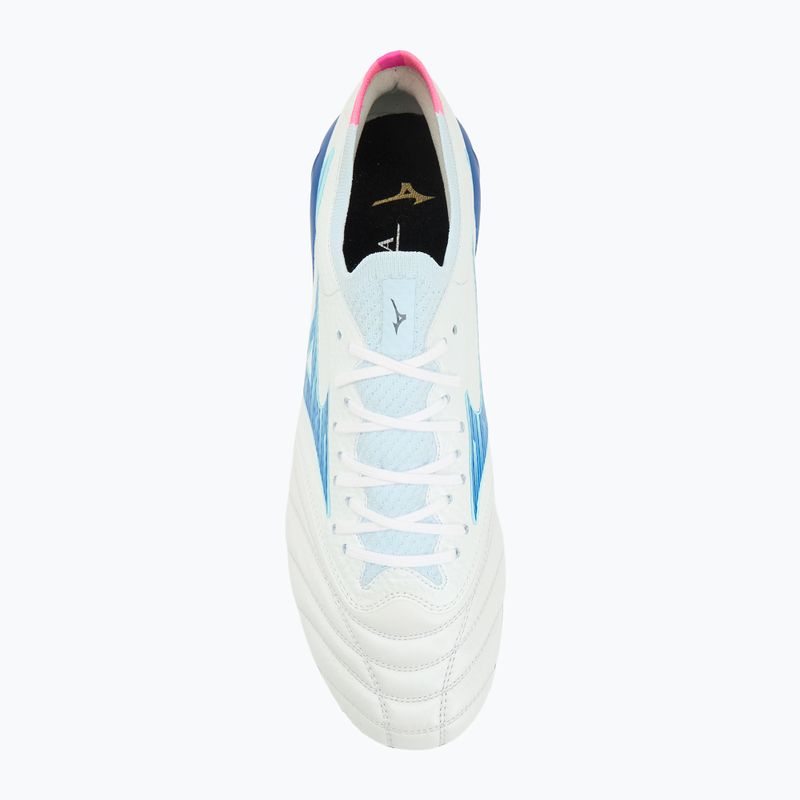 Кросівки футбольні чоловічі Mizuno Morelia Neo IV Β Elite MD white/tanager turquoise/pink tetra 5