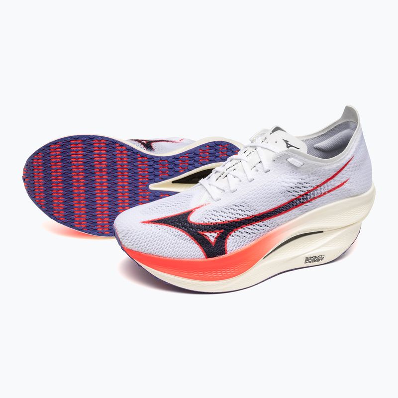 Кросівки для бігу Mizuno Wave Rebellion Pro 3 white/baritone blue/fiery cora 9