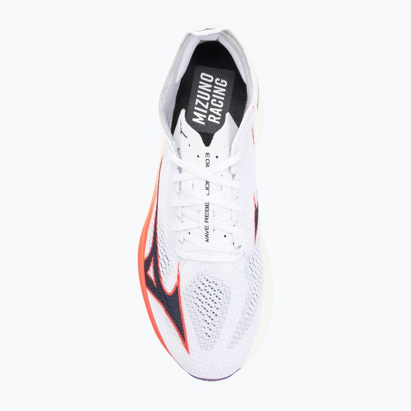 Кросівки для бігу Mizuno Wave Rebellion Pro 3 white/baritone blue/fiery cora 5