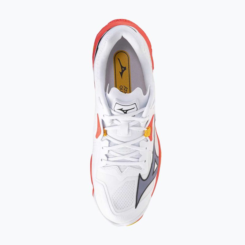 Кросівки волейбольні Mizuno Wave Lightning Z8 white/fiery coral 2/citrus 5