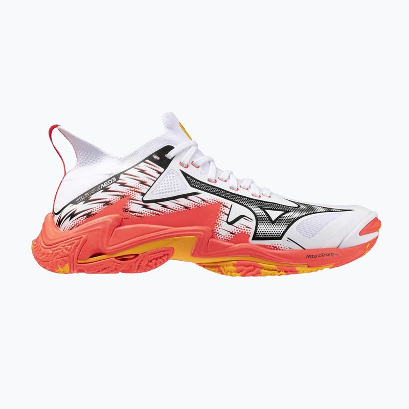 Кросівки волейбольні Mizuno Wave Lightning Neo 3 white/fiery coral 2/citrus 8