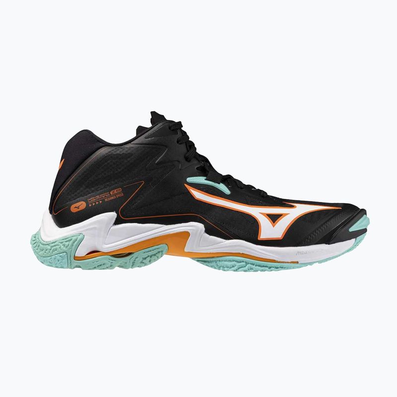 Кросівки волейбольні Mizuno Wave Lightning Z8 Mid black/tangelo/ice green