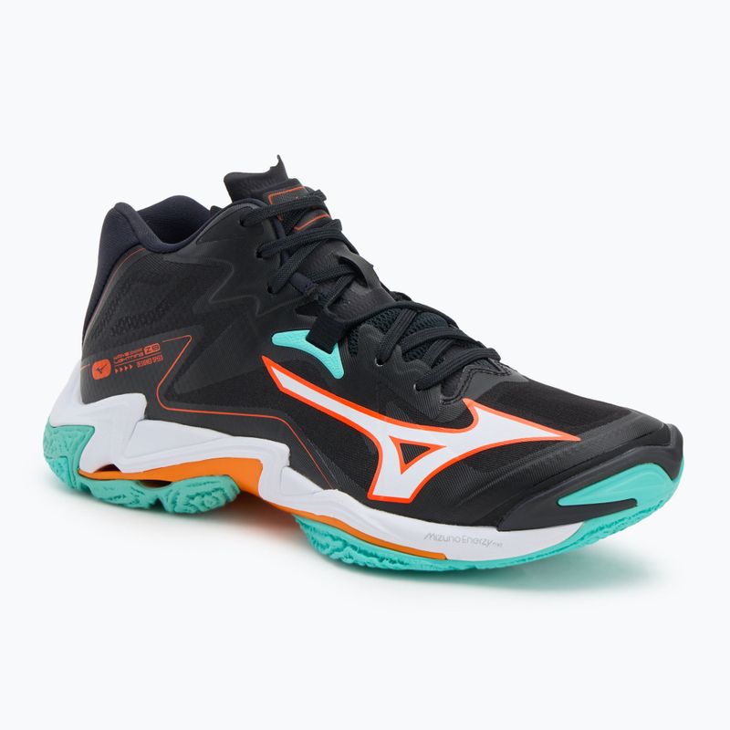 Кросівки волейбольні Mizuno Wave Lightning Z8 Mid black/tangelo/ice green