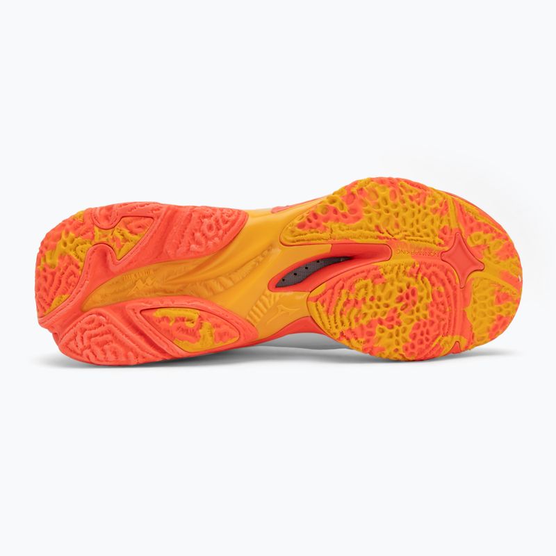 Кросівки волейбольні Mizuno Wave Lightning Z8 Mid white/fiery coral 2/citrus 4
