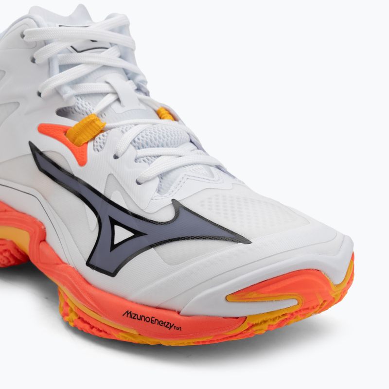 Кросівки волейбольні Mizuno Wave Lightning Z8 Mid white/fiery coral 2/citrus 7