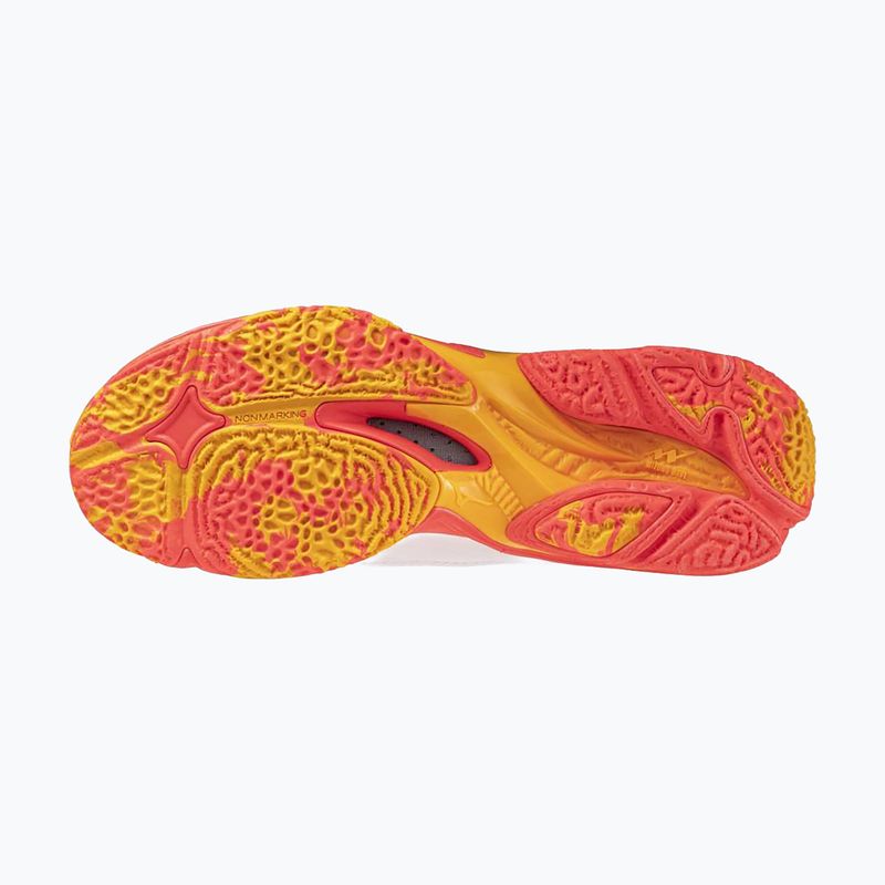 Кросівки волейбольні Mizuno Wave Lightning Z8 Mid white/fiery coral 2/citrus 4