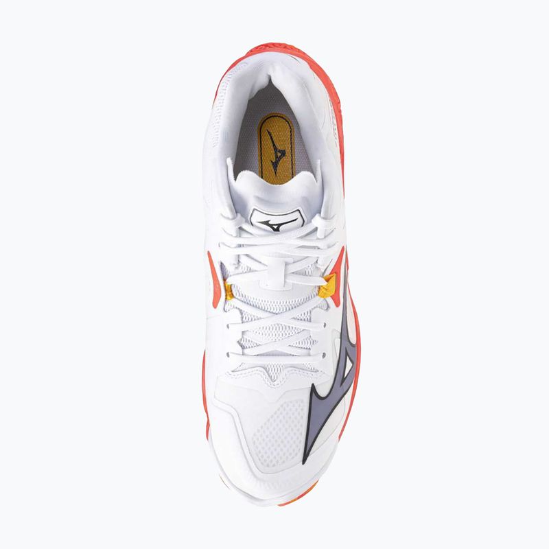 Кросівки волейбольні Mizuno Wave Lightning Z8 Mid white/fiery coral 2/citrus 5
