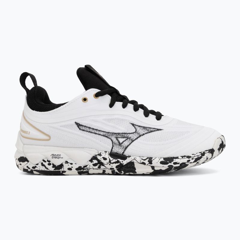 Кросівки волейбольні Mizuno Wave Luminous 3 white/black/ge gold 2