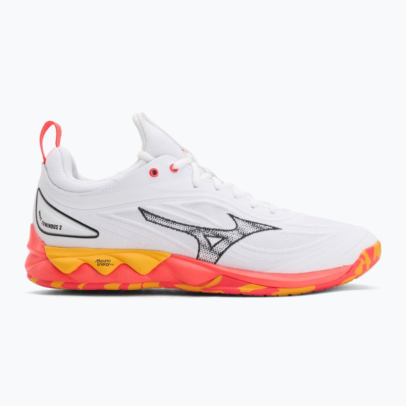 Кросівки волейбольні Mizuno Wave Luminous 3 white/fiery coral 2/citrus 2